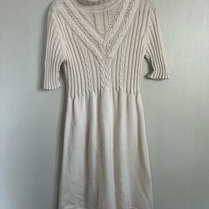 Calvin Klein Ivory Knit Sweater Dress